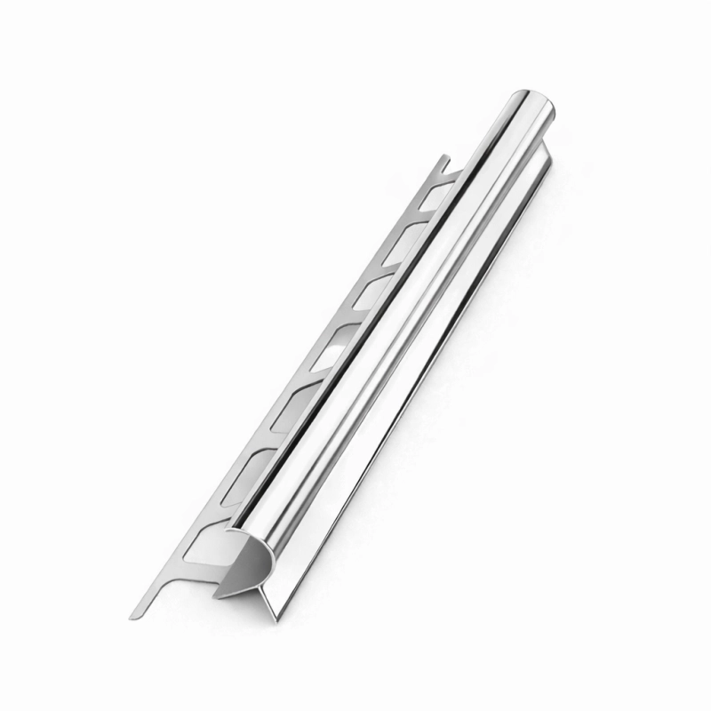 Алуминий за стъпало C образна - Полирано сребро