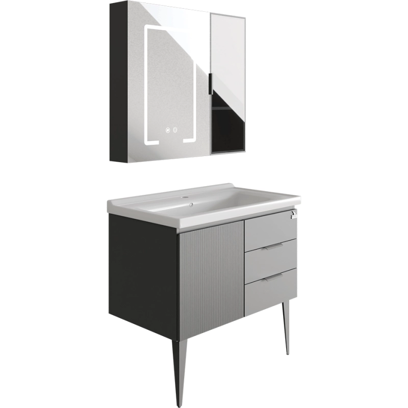 ПВЦ долен и горен шкаф с LED огледало против запотяване Z-2068