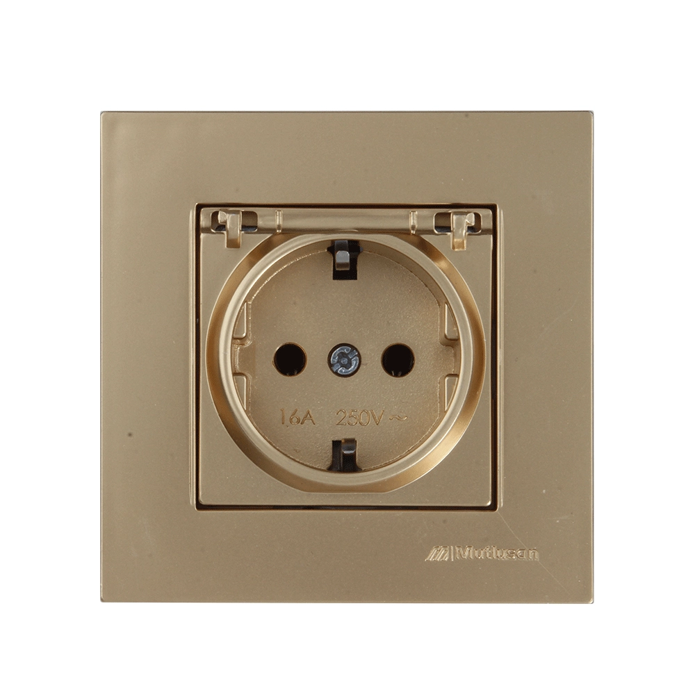 Единичен контакт с капак 16A Доре Rita Mutlusan