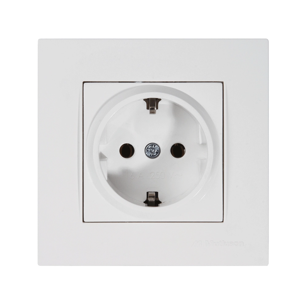 Единичен контакт 16A Бял Rita Mutlusan