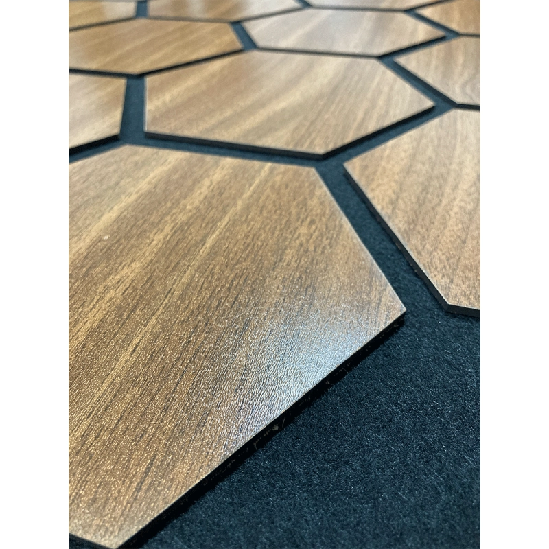 Акустичен панел Тъмен орех - Пчелна пита