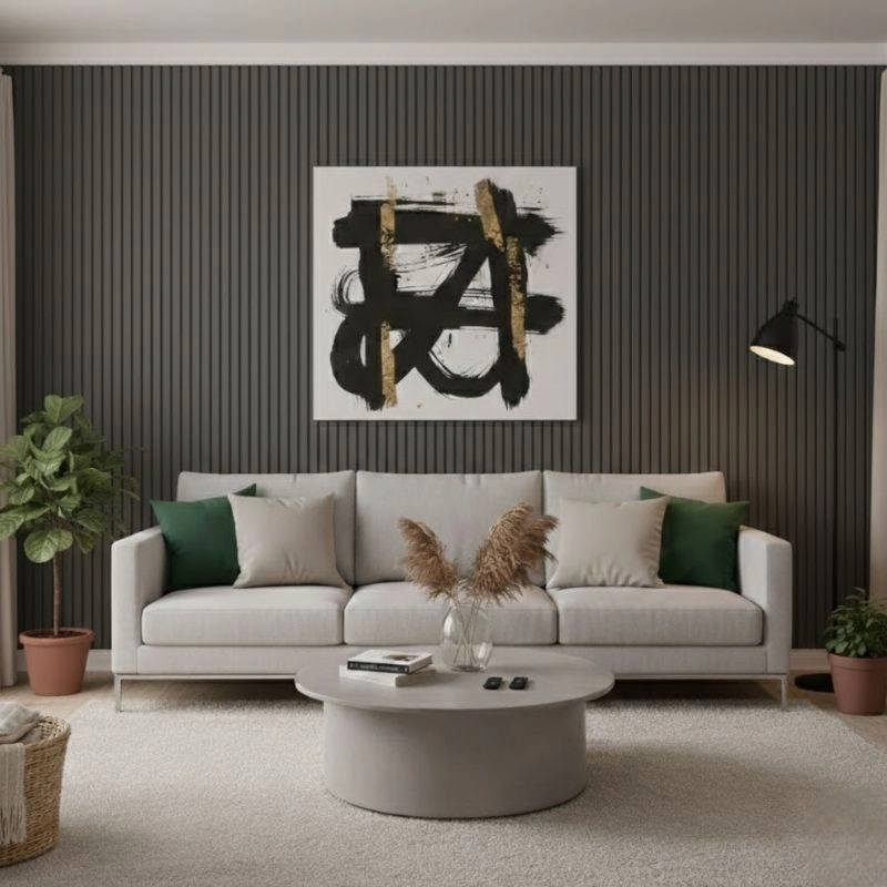 Акустичен панел от MDF 60x275см Антрацит