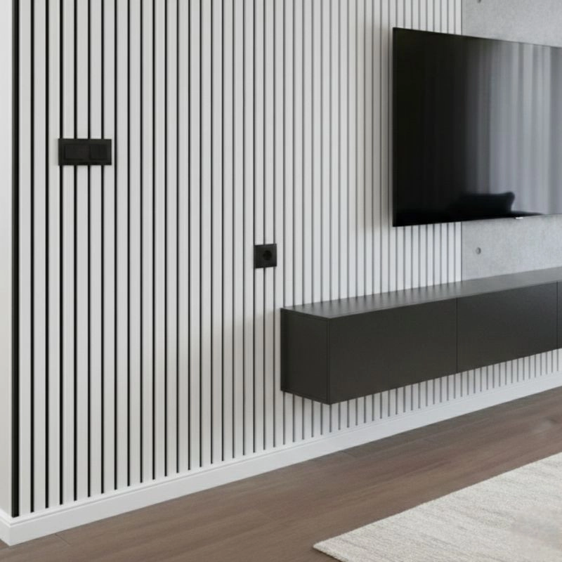 Акустичен панел от MDF 60x275см Бял