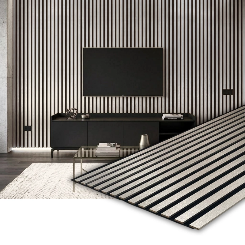 Акустичен панел от MDF 60x275см Силвър + ПОДАРЪК: Лепило