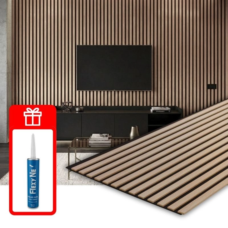 Акустичен панел от MDF 60x275см Сономо + ПОДАРЪК: Монтажно лепило