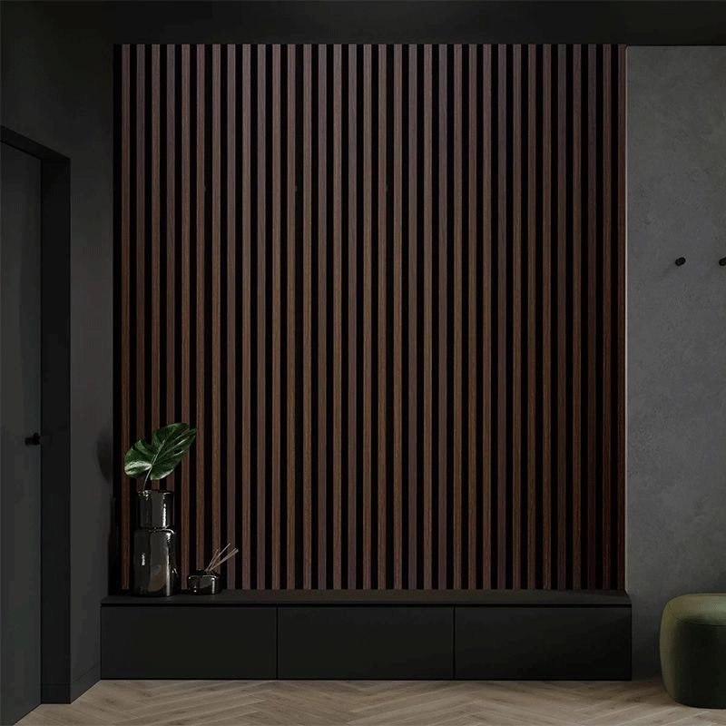 Акустичен панел от MDF 60x275см Тъмен Орех + ПОДАРЪК: Монтажно лепило