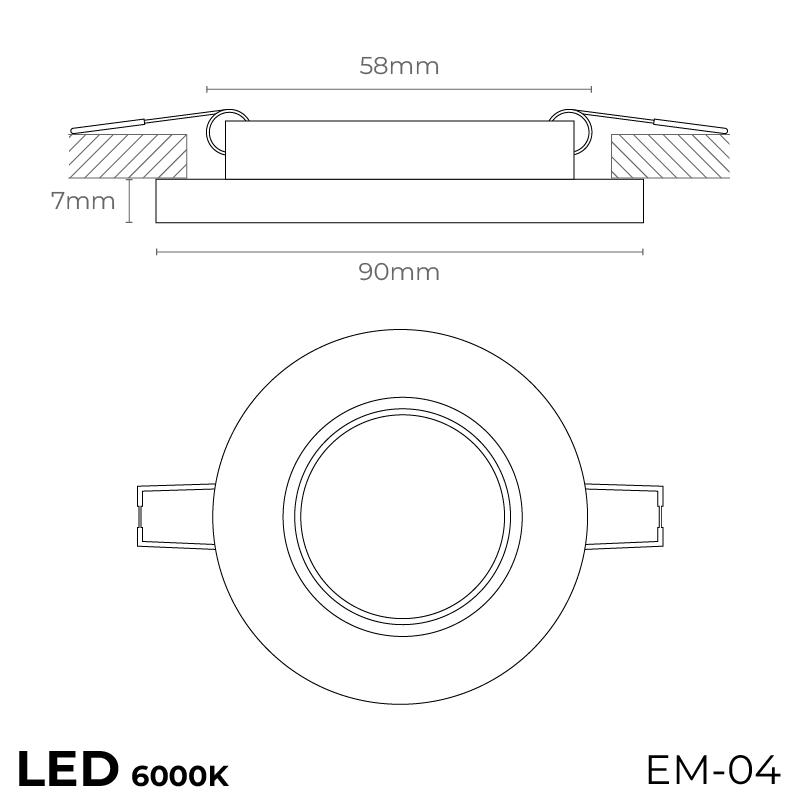 Алуминиева луна стъкло кръг - 6000K
