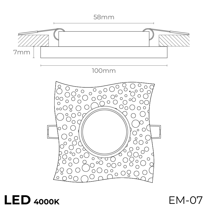 Алумиева луна стъкло прозрачен - 4000K