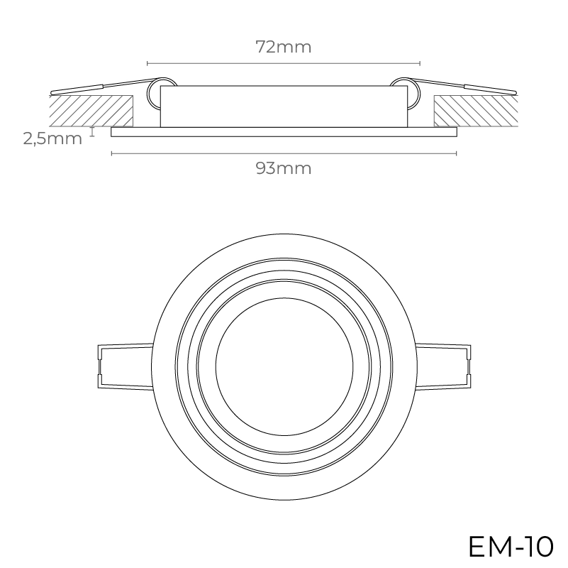 Алуминиева луна бяла кръг