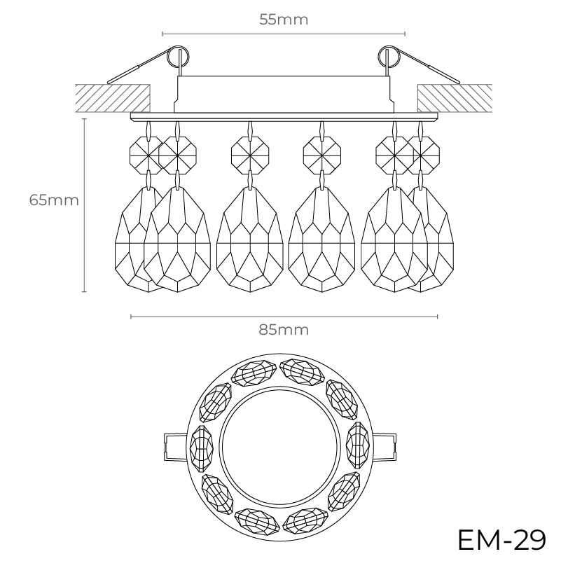 Стъклена луна Голд