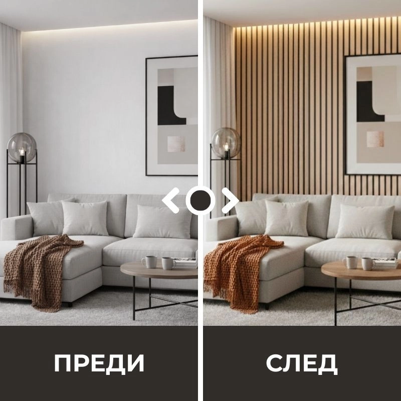 Декоративен линеен панел от PVC 32-503Т / 19