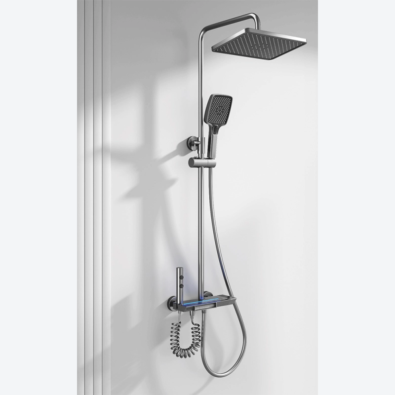 Пиано душ система с ЛЕД дисплей - Антрацит