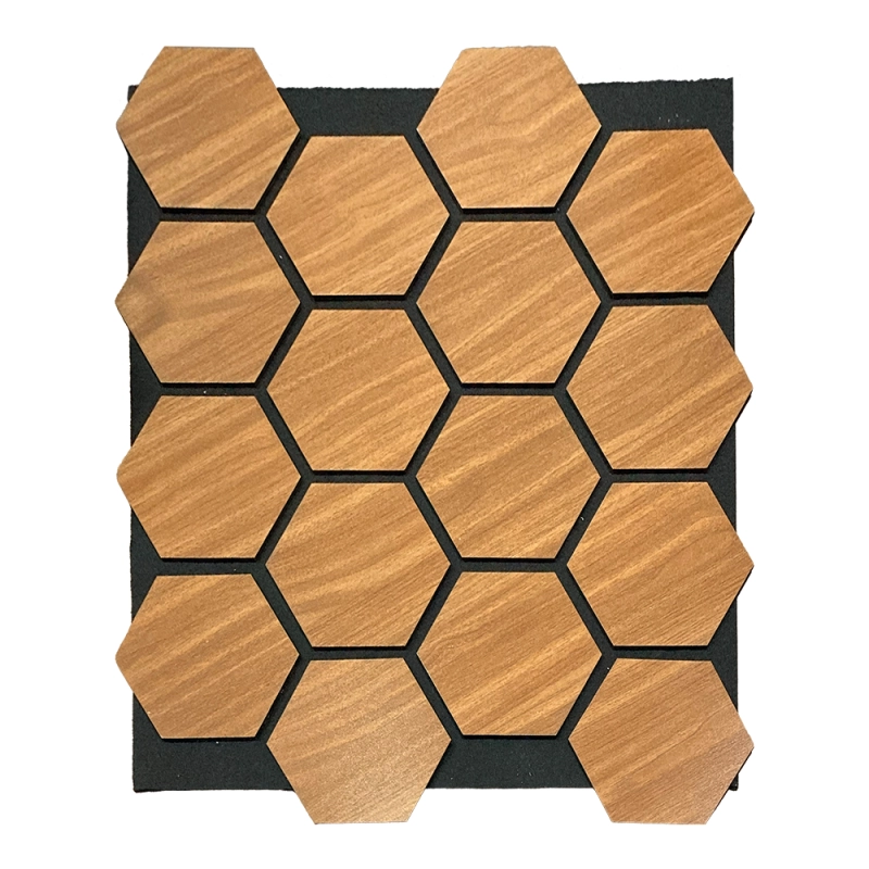 Акустичен панел Тъмен орех - Пчелна пита